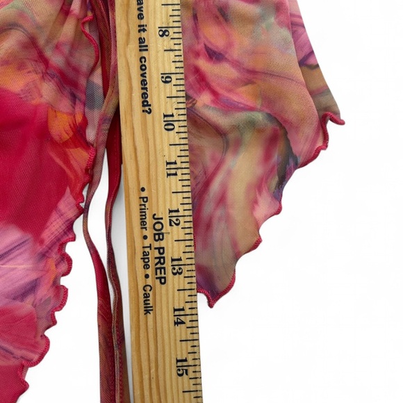 Pink Marble Mesh Strapless Tube Top - Picture 7 of 12